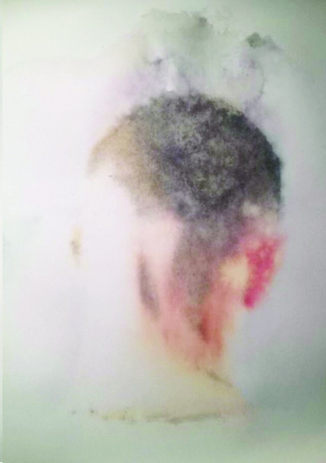 TURN - INK/WATERCOLOUR ON PAPER 27X31CM